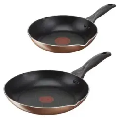 T-Fal simply cook Frypan Set red bug