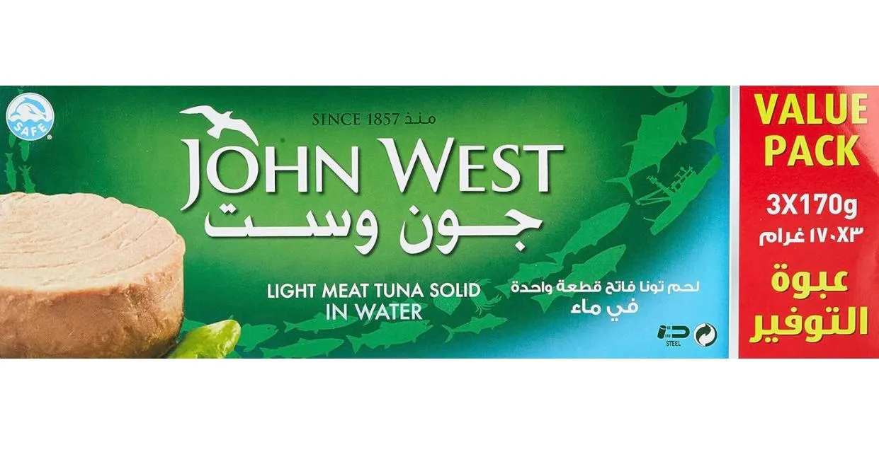 John West تونة اللحم الأبيض في الماء