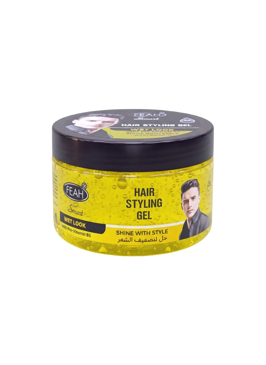 Feah جل تصفيف Smart Styling Gel مظهر مبلل - جل تصفيف للشعر لتثبيت قوي وتصفيف سهل ولمسة نهائية لامعة مبللة