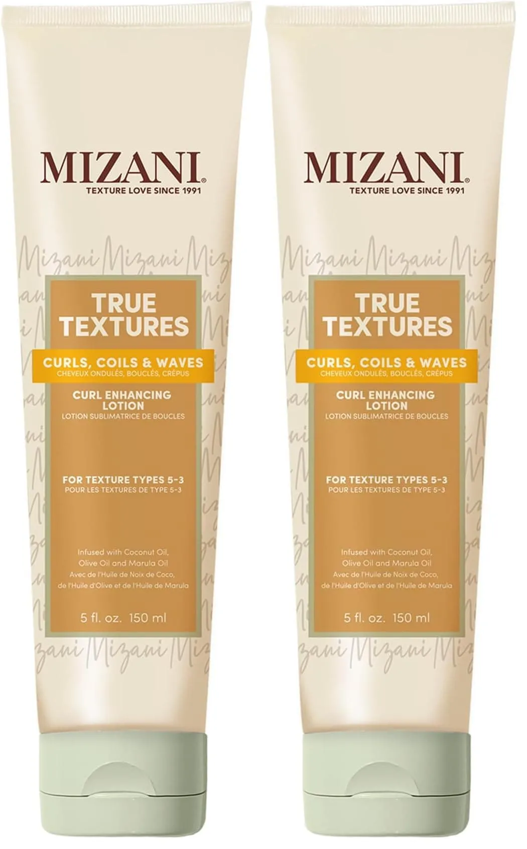 Mizani لوشن تعزيز التجعيدات True Textures كريم بدون شطف للشعر المجعد بزيت جوز الهند وزيت الزيتون للتحكم في النفشة ويضيف لمعان بدون كحول مجفف بدون بارابين