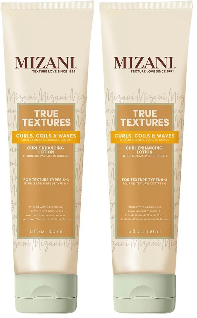 Mizani True Textures Curl Enhancing Lotion - Leave In Curl Cream for Curly Hair with Coconut OilOlive Oil, Frizz Control, Adds Hair Shine, No Drying Alcohols, Paraben-Free