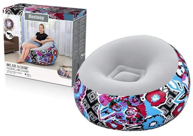 Bestway Inflatable Armchair Floral Street Art - 112 x 112 x 66cm
