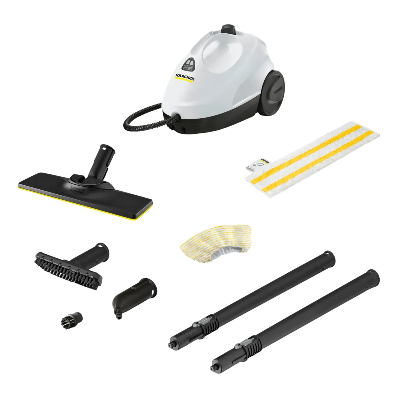 karcher منظف بخاري EasyFix SC2، بقدرة 1500 W، أبيض، مع قفل أمان للأطفال