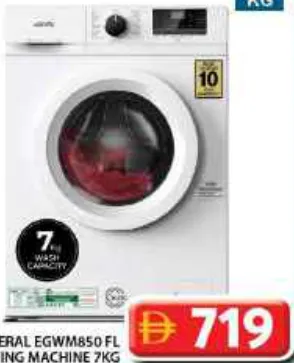 E General EGWM850 Fl Washing Machine