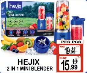 Hejix 2 In 1 Mini Blender