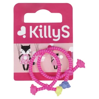 Killys Kids Hair Ties Neon Pink