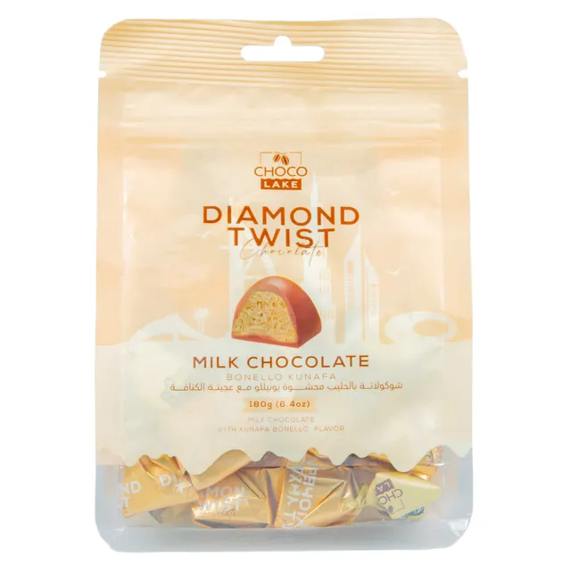 Choco Lake Diamond Twist Bonello Kunafa Milk Chocolate