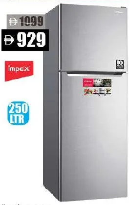 Impex Double Door No Frost Refrigerator IRF250