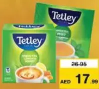 Tetley شاي أخضر بالليمون والعسل/بالنعناع/سادة