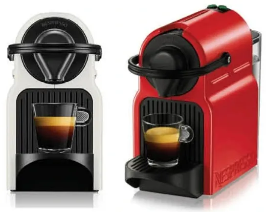 Nespresso ماكينة قهوة Inissia C40 / C40RED، أبيض / أحمر