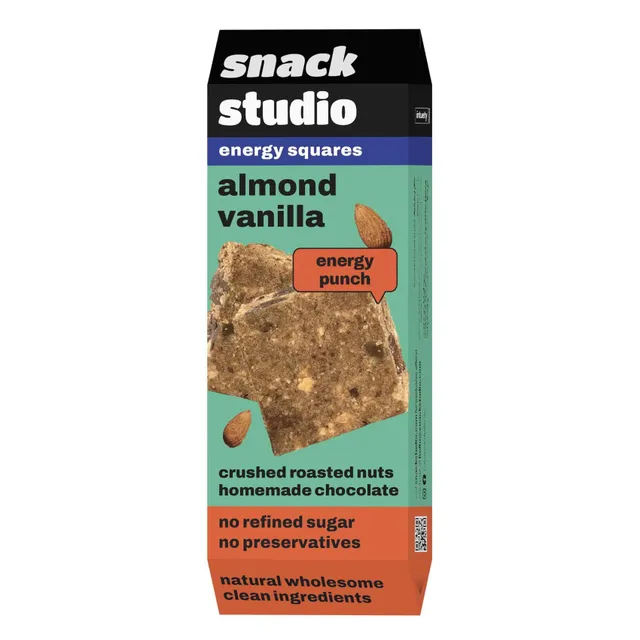 Snack Studio Energy Squares Almond Vanilla