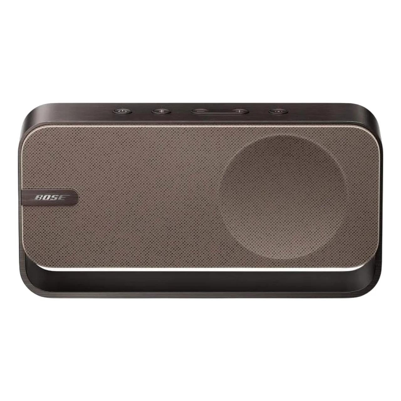 Bose مكبر صوت منزلي محمول SoundLink بتقنية Bluetooth، قابل لإعادة الشحن، خشبي دافئ