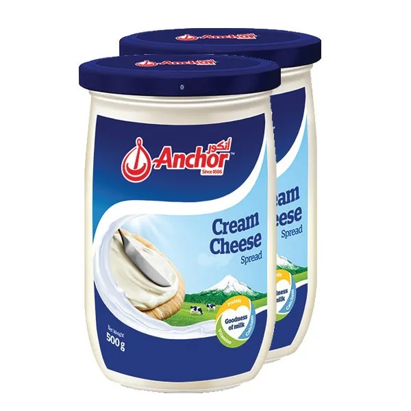 Anchor جبن كريمي برطمان أزرق 500Gm x 2Pcs