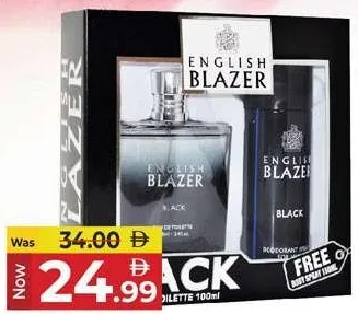 English Blazer Black EDT + DEO Assorted