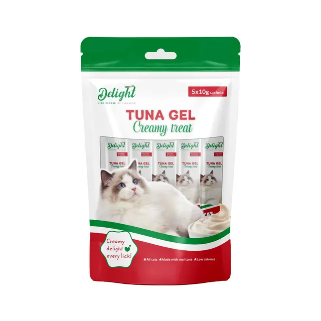 Delight Cat Wet Food Creamy Treat Tuna Flavor Gel Snacks