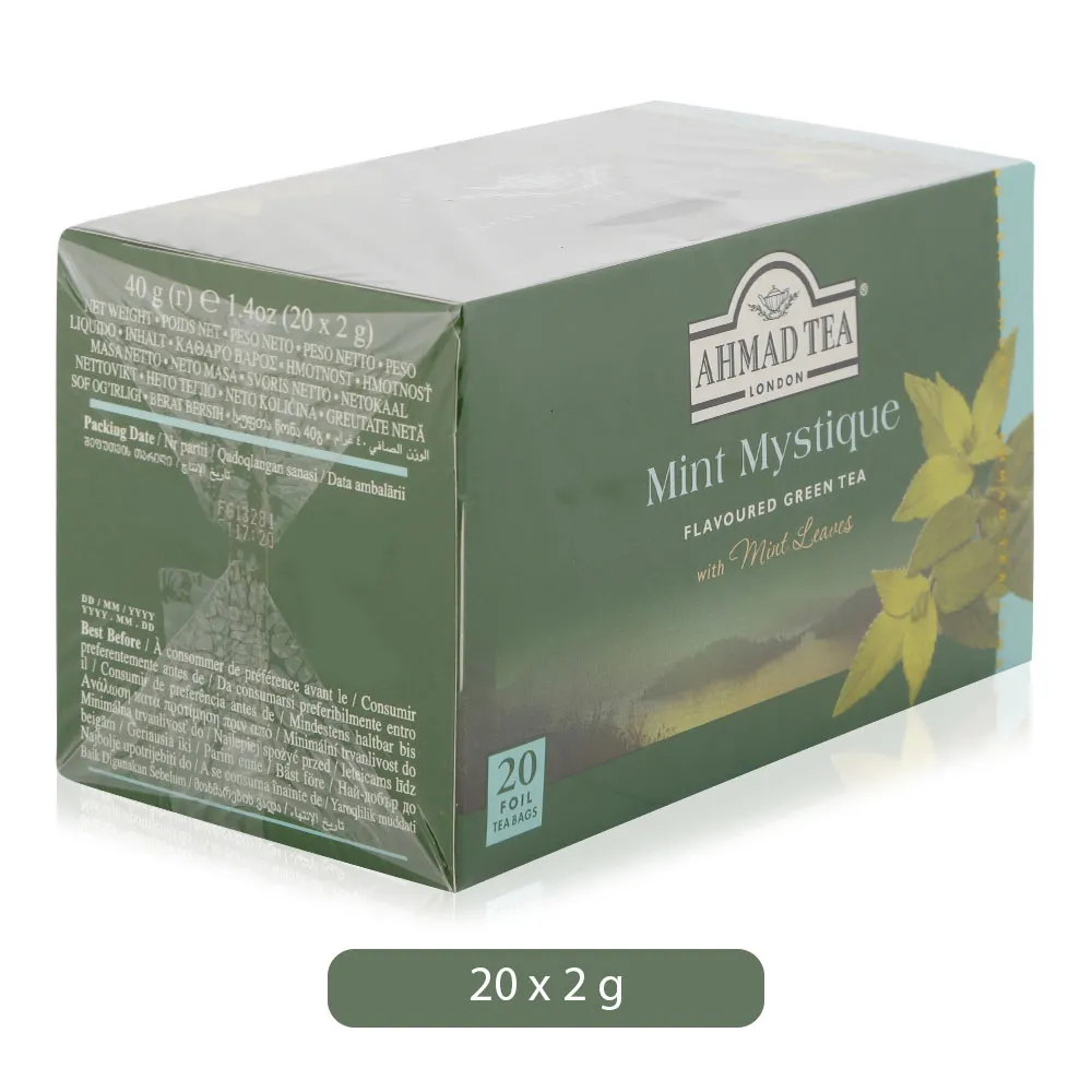 Ahmad Tea Ahmad شاي أخضر بنكهة النعناع Mystique - 20 كيس