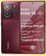 Redmi Note 14 16 GB RAM, 256 GB ROM, 5110 mAh