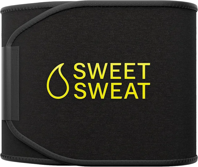 sports research Sweet Sweat Waist Trimmer for Women and Men, Sweat Band Waist Trainer for High-Intensity Training & Workouts, 5 Sizes