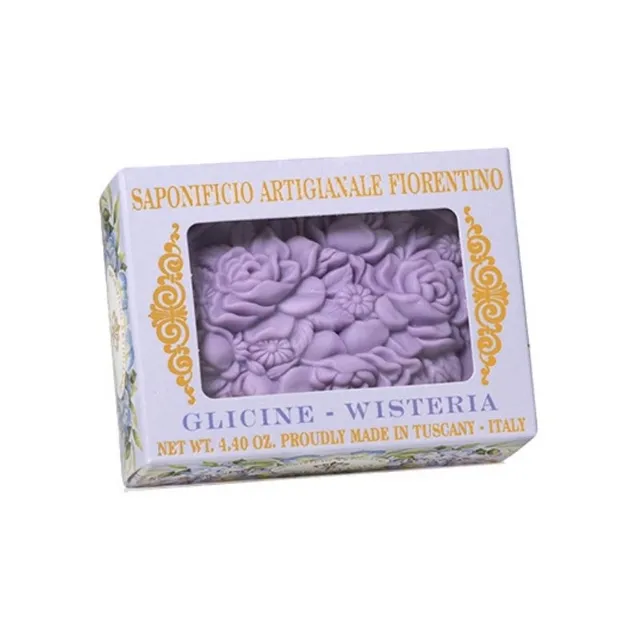 Saponificio Colored Soap Wisteria Soft Box w/ Window