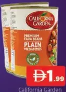 California Garden Plain Medammes