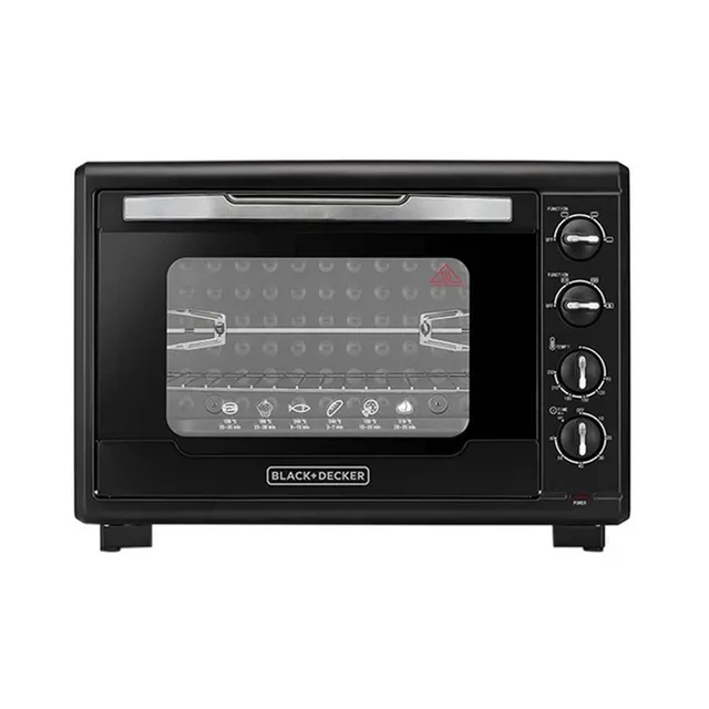 Black+Decker Electric Toaster Oven TRO55RDG-B5 Black