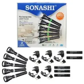 Sonashi مصباح يدوي LED قابل للشحن 5 في 1