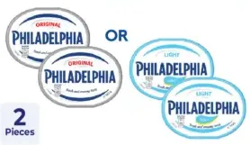 Kraft Philadelphia جبن كريمي للدهن أصلي أو لايت