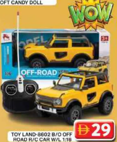 Toy Land Battery Operated Off Road Remote Control Car W/L 8602 1:16