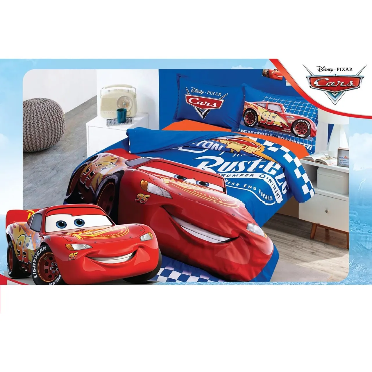Cars طقم لحاف أطفال 4 pcs، C25
