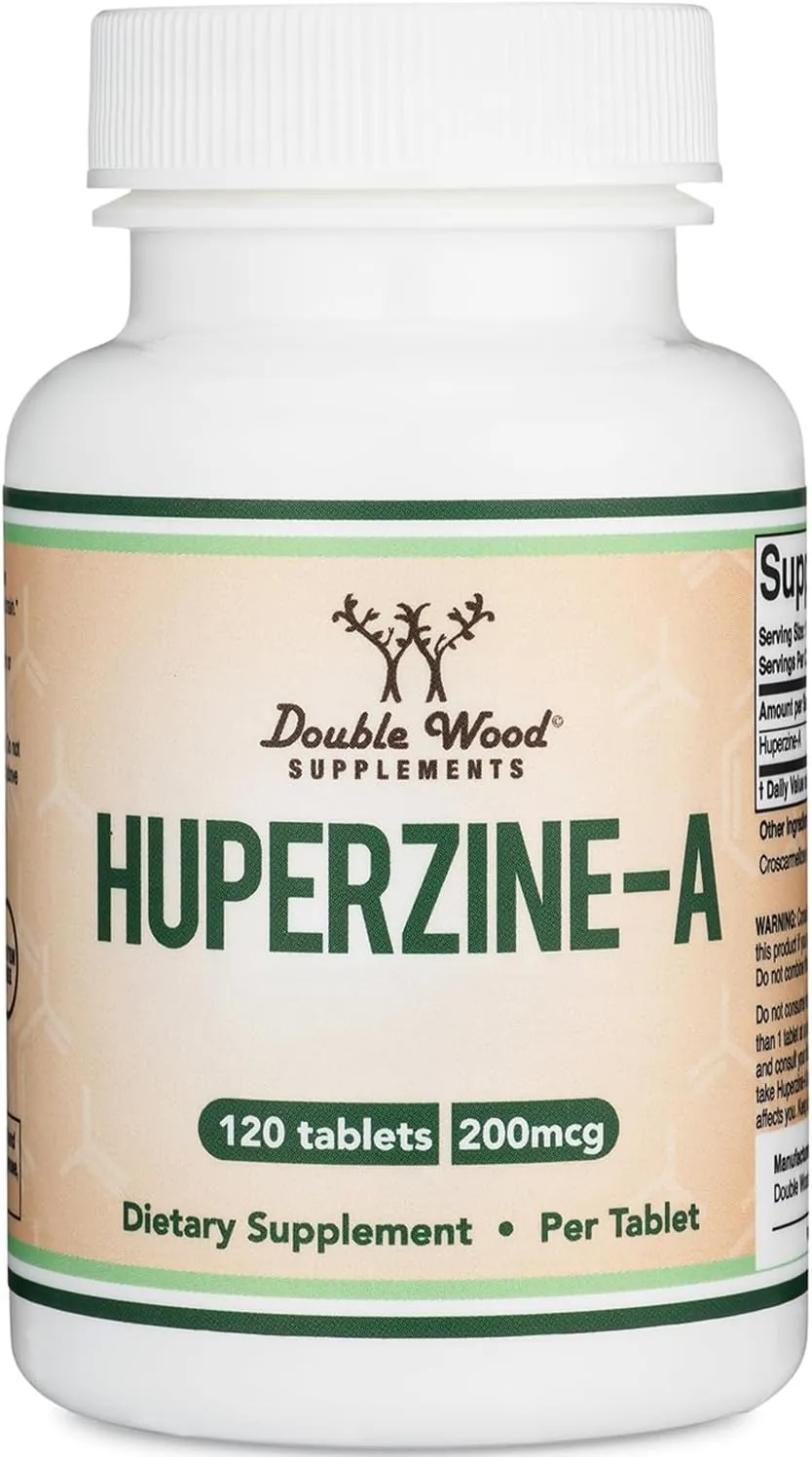 Double Wood Supplements هوبرزين A، 120 × 200 Mcg قرص
