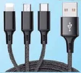 Wellmax 3In1 Usb Data Cable