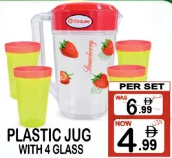 Plastic Jug With Glass