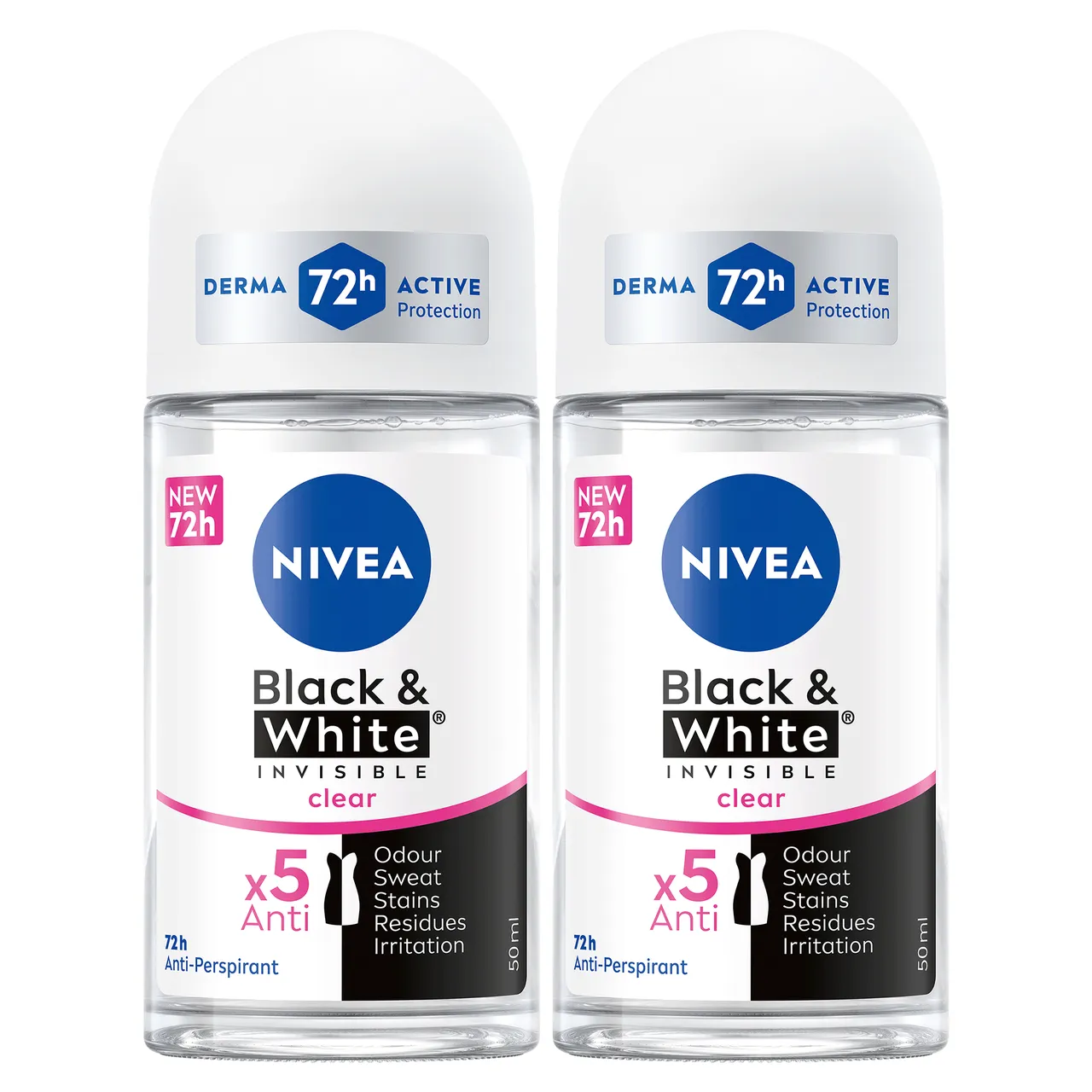 Nivea رول أون بلاك آند وايت إنفيزيبل كلير