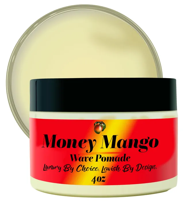 Black Lavish Essentials Ultra-Smooth 360 Wave Pomade for Men, Deep Waves, Strong Hold and Shine for Wavy Hair, Shea Butter and Mango Butter, Non-Greasy Formula (Money Mango Pomade, 4oz