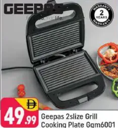 Geepas 2slize Grill Cooking Plate GGM6001