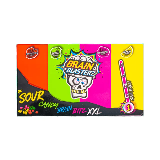 Brain Blasterz sour fruit candy beads