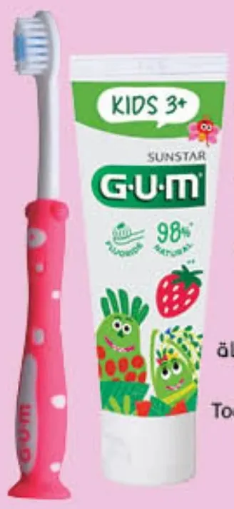 G·U·M معجون أسنان أطفال + فرشاة 2-6 سنوات