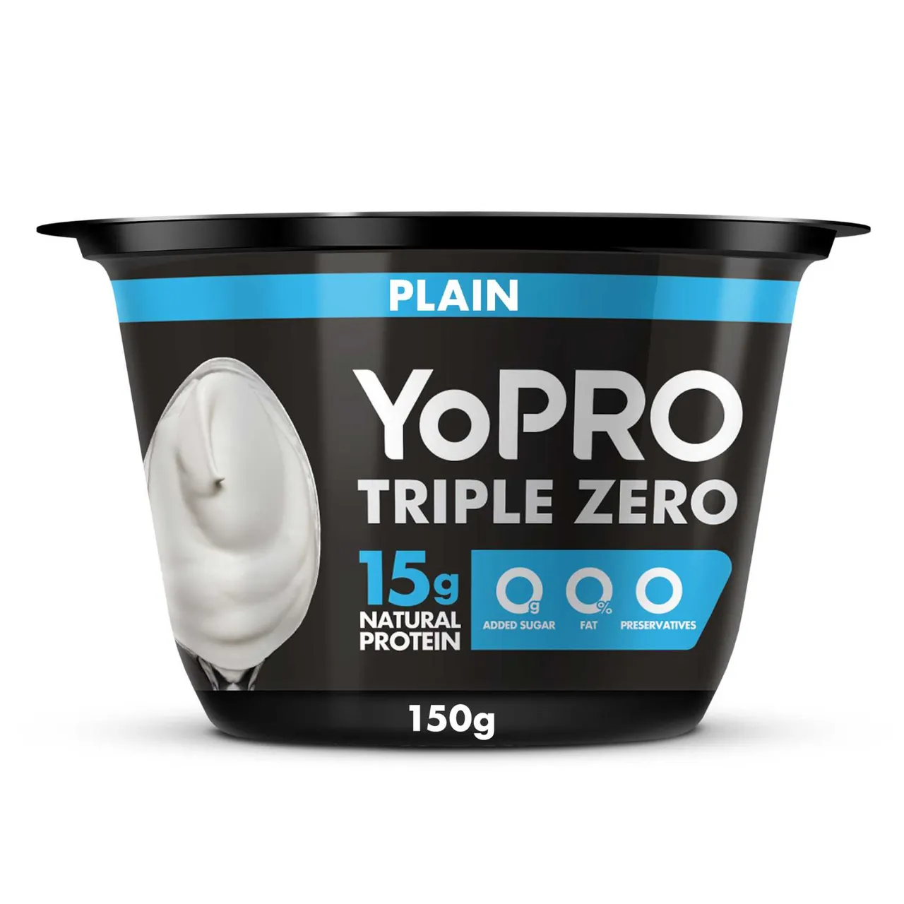 Danone زبادي بروتين YoPro سادة Triple Zero عالي البروتين حليب خالي الدسم
