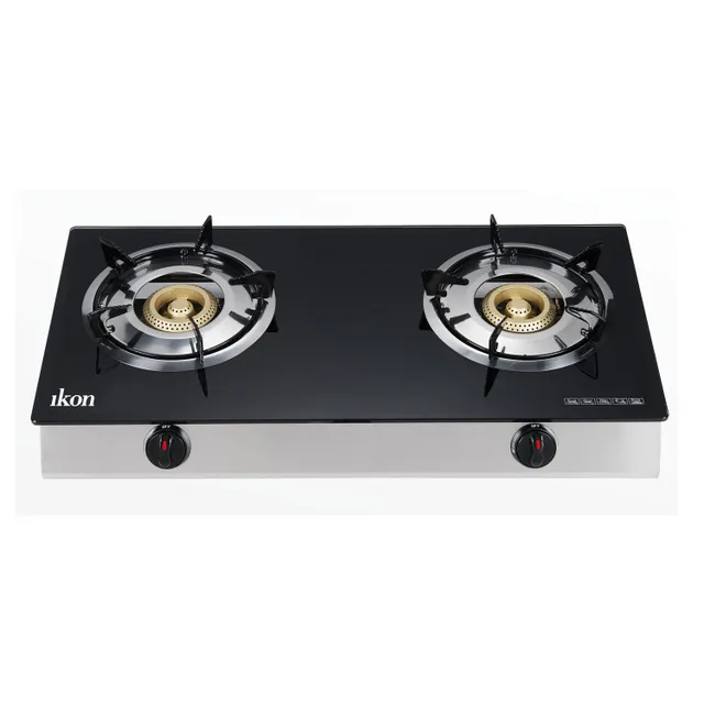 Ikon 2 Burner Table Top Gas Stove, Black, IK-C2170S