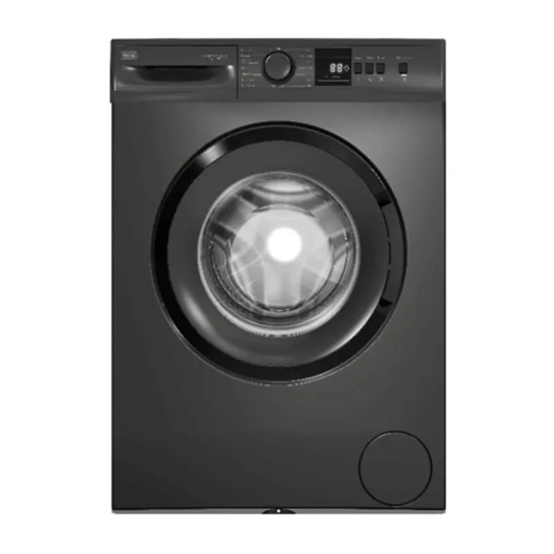 Black+Decker غسالة تحميل أمامي، 1000 RPM، مؤقت تأخير، تحكم بالحرارة – BXWMF7100.001UVS رمادي داكن Dark Grey