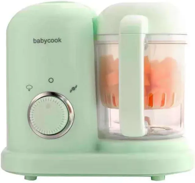 blooming time Baby Food Maker & Blender, Electric Steamer & Mini Food Grinder for Baby Food, Cooking & Mixing, Green