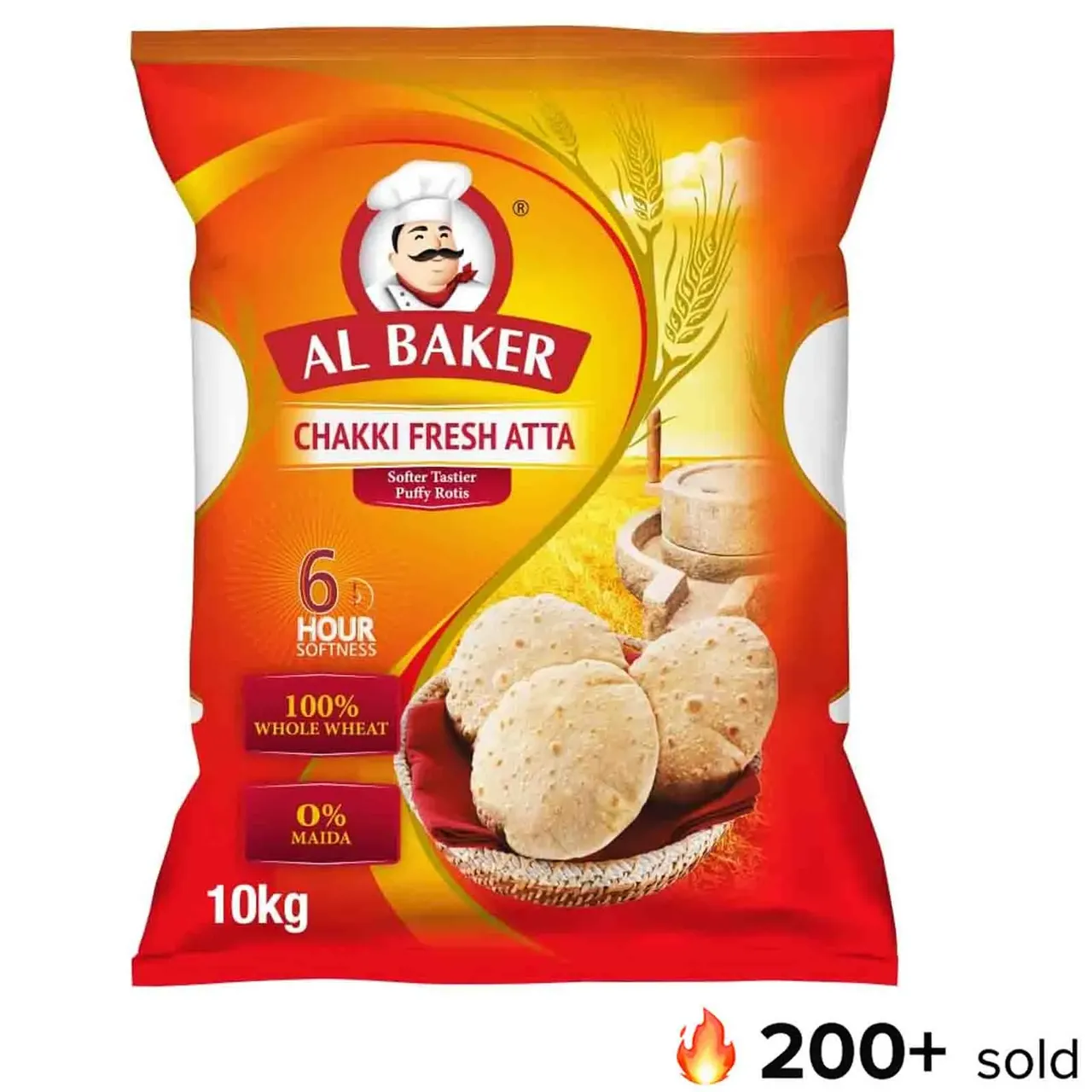 Al Baker طحين أتا طازج مطحون على الحجر