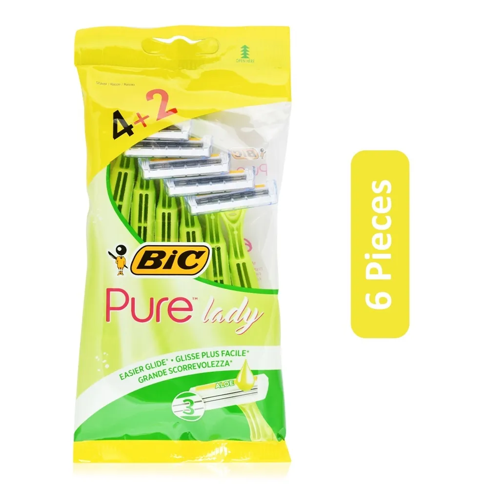 Bic Shavers Bic شفرات Pure3 كيس 4+2 Bz335