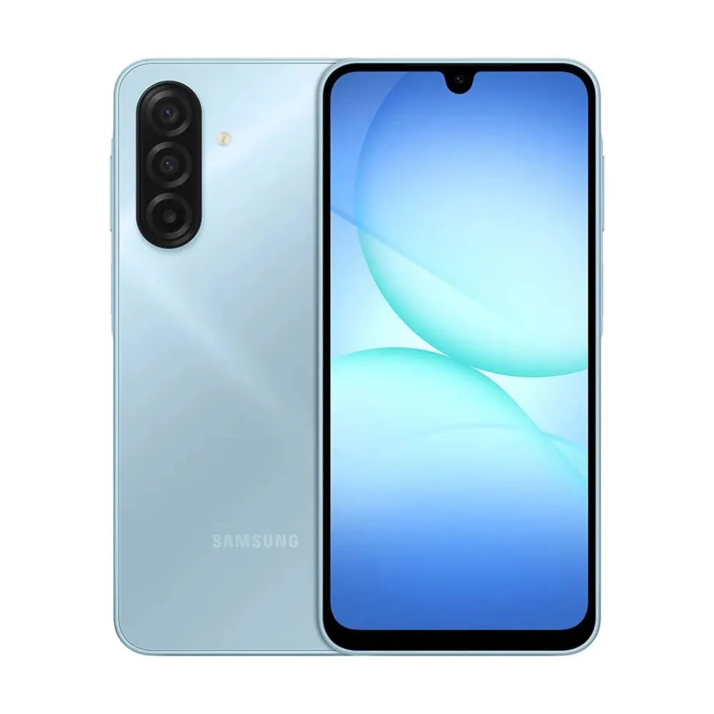 Samsung جهاز Galaxy A17 إصدار 2025 | رام 8GB تخزين 256GB | كاميرا خلفية 50MP | شاشة Super AMOLED مقاس 6.7 بوصة | بطارية 5000mAh | أزرق