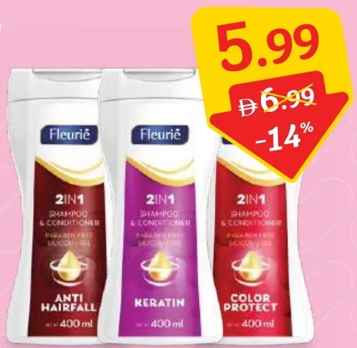 Fleurie 2 in 1 Shampoo & Conditioner Assorted