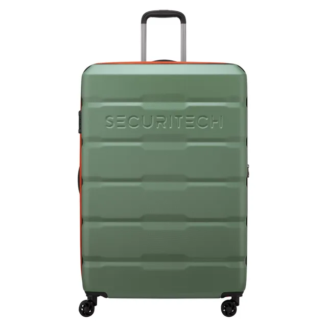 delsey SecuriTech Citadel 4 Wheel Hard Luggage Trolley Khaki 82cm