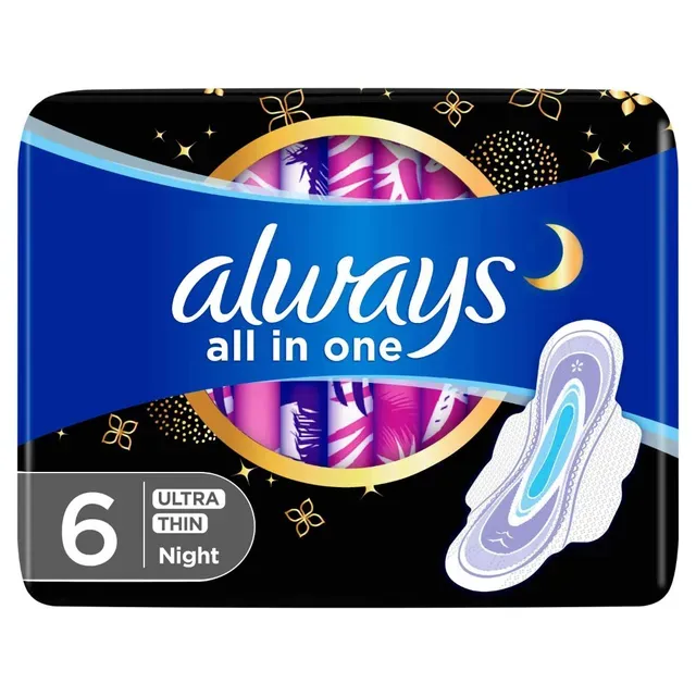 Always All In One Ultra Thin Night 6 Count