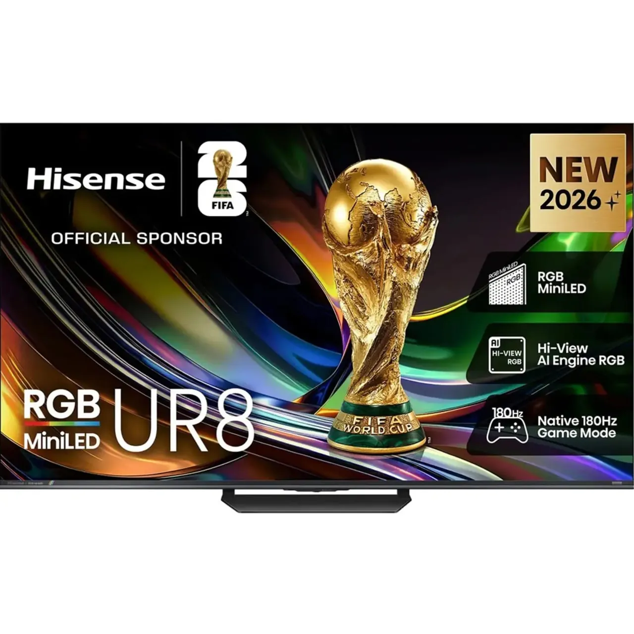 Hisense تلفاز ذكي من سلسلة UR8S مقاس 85-inch بدقة 4K بتقنية MiniLED (2026)، أسود، 85UR8S
