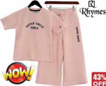Rhymes طقم فتاة منسق رياضي متنوع