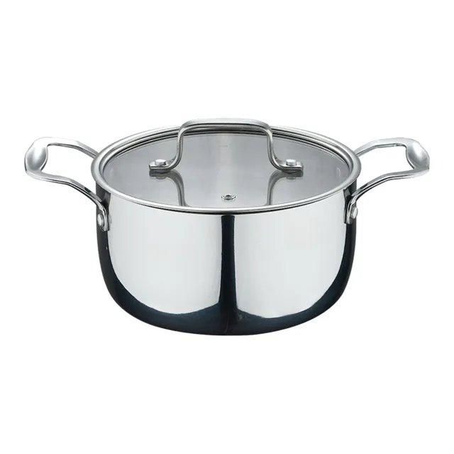 Bergner Glamour 24 cm Triply Stainless Steel Casserole with Lid, BG31833MM